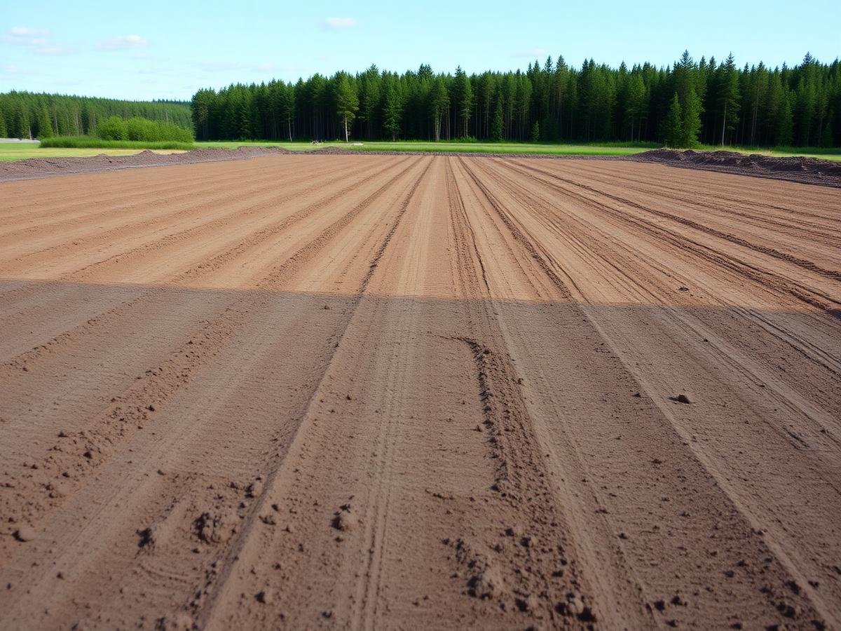 Terrain nivelé prêt pour construction
